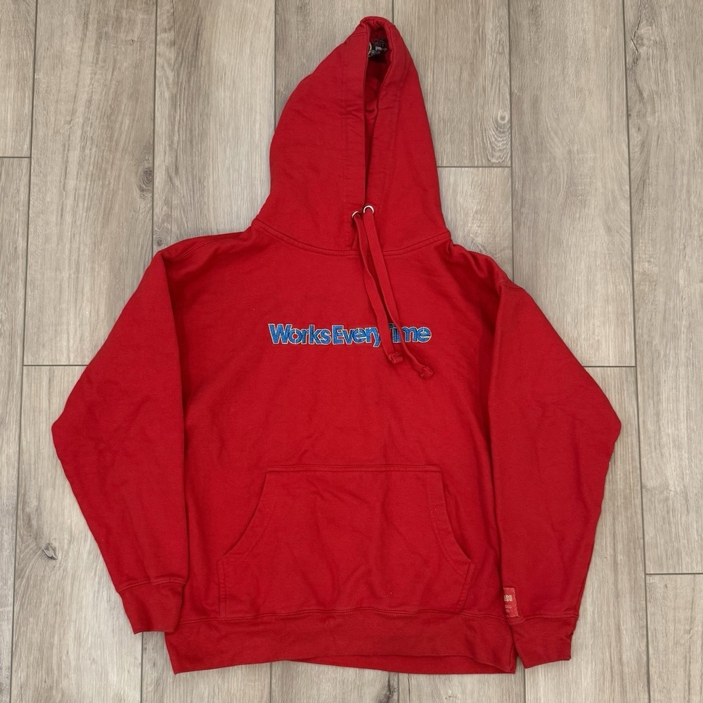 Ikon Colt 45 Red Pullover Hoodie Adult Size Large Streetwear Drawstring Sweater